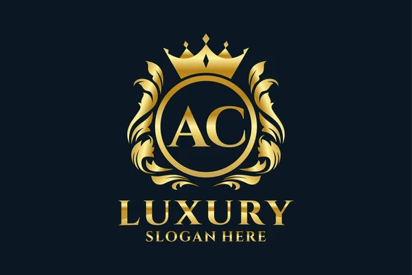 Letter Royal Luxury Logo Template Arte Vettoriale Progetti Branding Lusso — Vettoriale Stock
