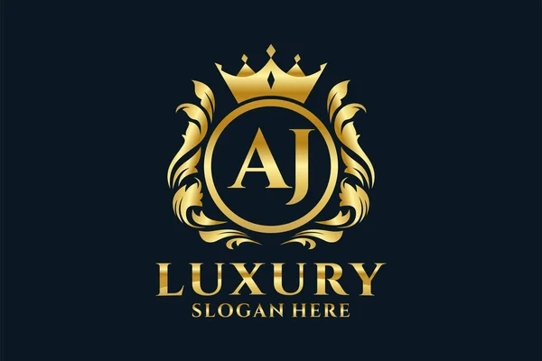 Letter Royal Luxury Logo Template Vector Art Για Πολυτελή Branding — Διανυσματικό Αρχείο