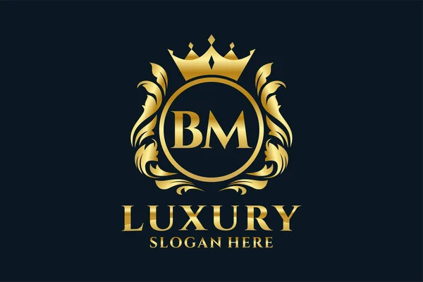 Levél Royal Luxury Logo Sablon Vektorművészet Luxus Márka Projektek Más — Stock Vector