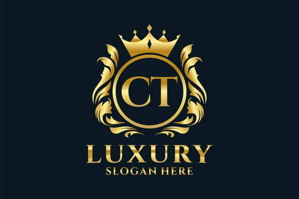 Letter Royal Luxury Logo Template Vector Art Voor Luxe Branding — Stockvector