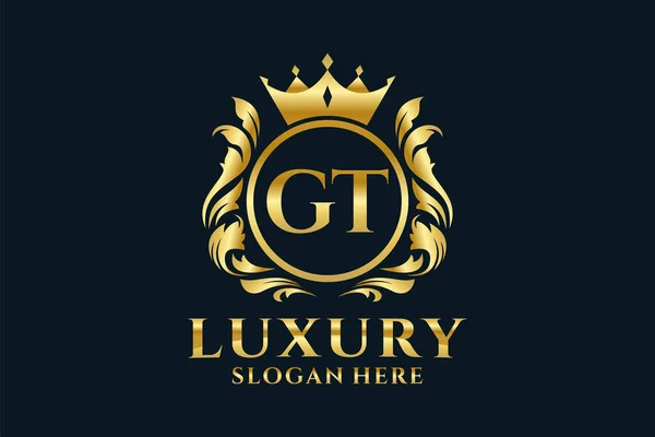 Letter Royal Luxury Logo Vorlage Vektorgrafik Für Luxuriöse Branding Projekte — Stockvektor