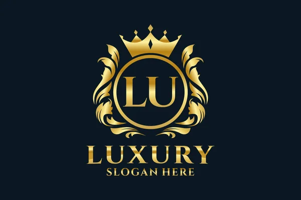 Letter Royal Luxury Logo Template Vector Art Luxurious Branding Projects — Vetor de Stock