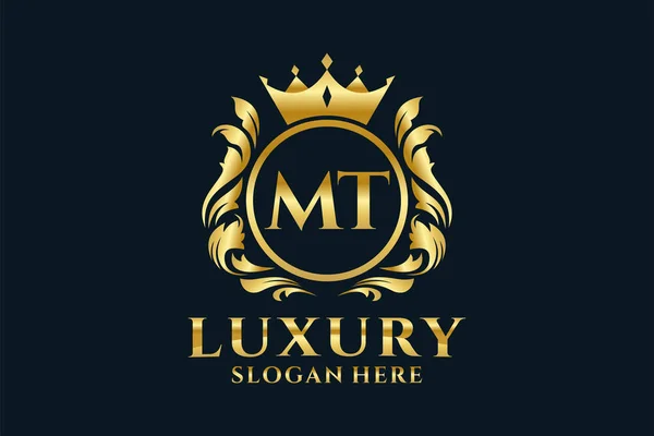 Mtletter Royal Luxury Logo模板 用于豪华品牌项目的矢量艺术和其他矢量插图 — 图库矢量图片