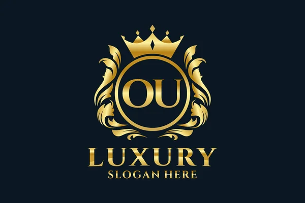 Letter Royal Luxury Logo Template Vector Art Luxurious Branding Projects — Vetor de Stock