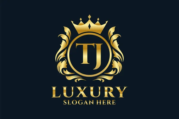 Letter Modello Logo Royal Luxury Nell Arte Vettoriale Progetti Branding — Vettoriale Stock