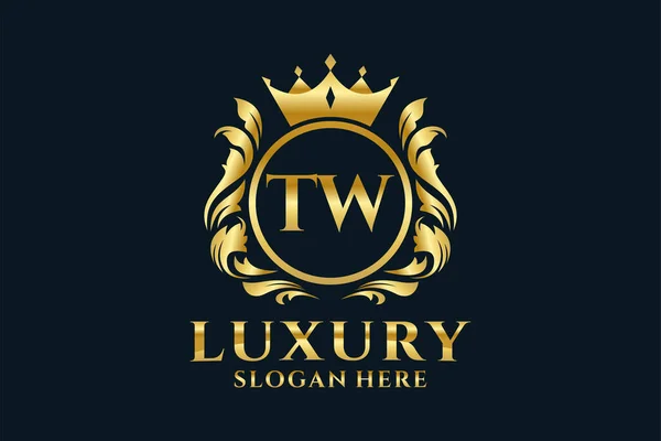 Letter Royal Luxury Logo Template Vector Art Voor Luxe Branding — Stockvector