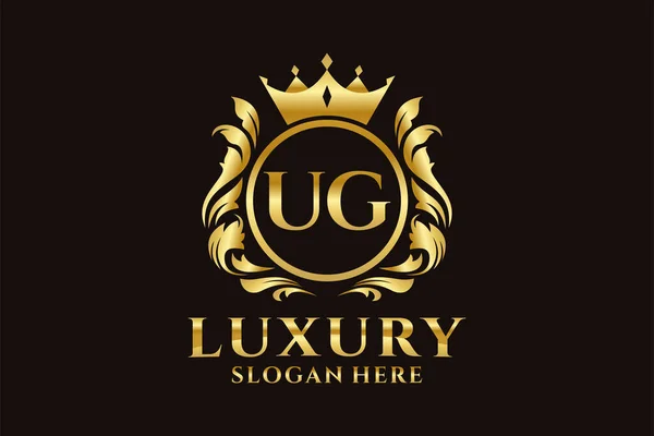 Letter Royal Luxury Logo Template Vector Art Luxurious Branding Projects — Vetor de Stock