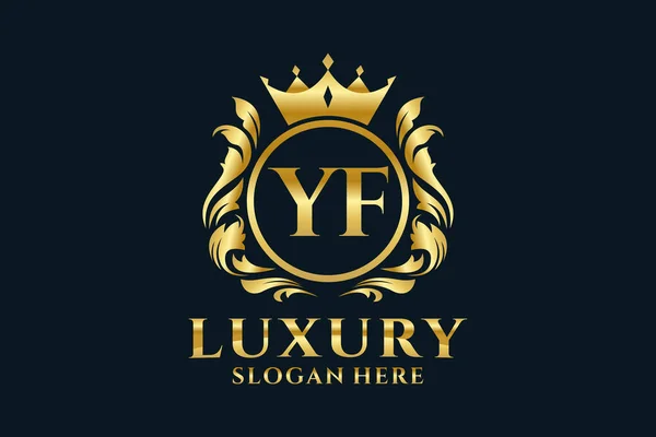 Letter Royal Luxury Logo Šablona Vektorovém Umění Pro Luxusní Značkovací — Stockový vektor