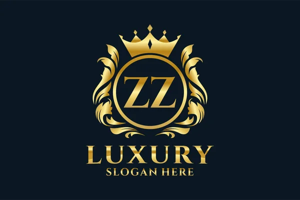 Letter Royal Luxury Logo Template Vector Art Luxurous Branding Project — стоковий вектор