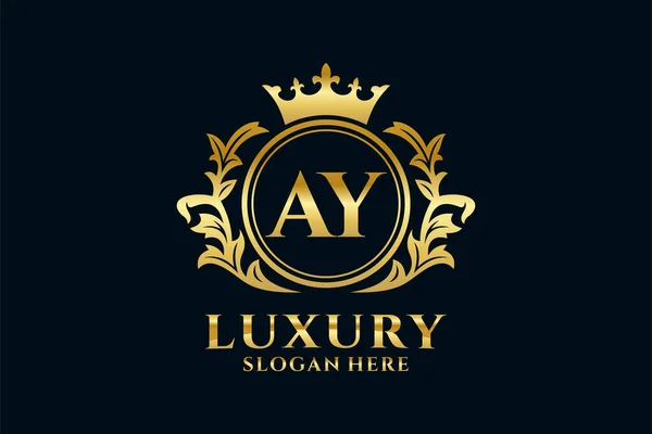 Letter Royal Luxury Logo Template Vector Art Luxurious Branding Projects —  Vetores de Stock