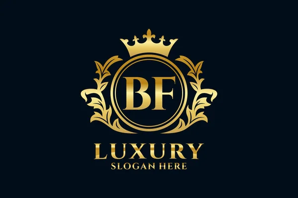 Bf字母Royal Luxury标志模板 用于豪华品牌项目的矢量艺术和其他矢量插图 — 图库矢量图片