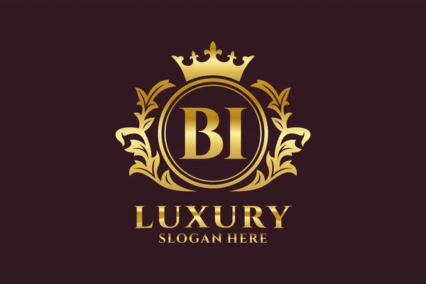 Levél Royal Luxury Logo Sablon Vektorművészet Luxus Márka Projektek Más — Stock Vector
