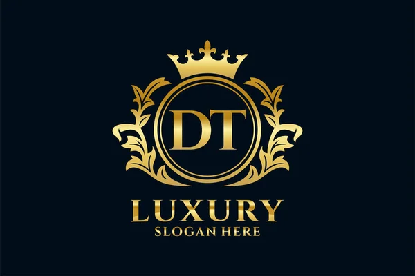 Letter Royal Luxury Logo Template Vector Art Luxurious Branding Projects —  Vetores de Stock