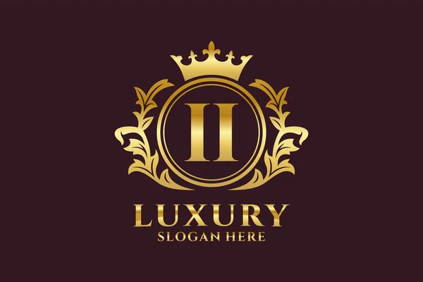 Brief Royal Luxury Logo Template Vectorkunst Voor Luxe Branding Projecten — Stockvector