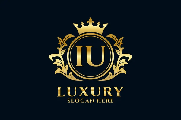 Brief Royal Luxury Logo Template Vectorkunst Voor Luxe Branding Projecten — Stockvector