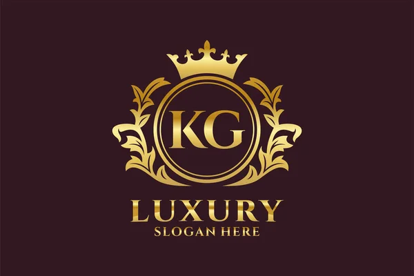 Шаблон Логотипа Letter Royal Luxury Векторном Искусстве Роскошных Проектов Брендинга — стоковый вектор