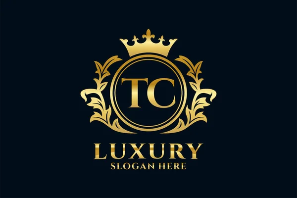 Letter Royal Luxury Logo Template Vector Art Voor Luxe Branding — Stockvector