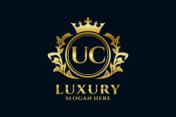 Letter Royal Luxury Logo Template Vector Art Luxurious Branding Projects — Vetor de Stock