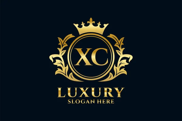 Levél Royal Luxury Logo Sablon Vektorművészet Luxus Márka Projektek Más — Stock Vector