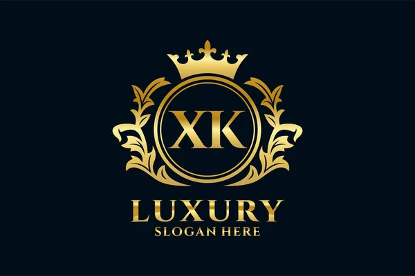 Letter Royal Luxury Logo Template Vector Art Για Πολυτελή Branding — Διανυσματικό Αρχείο