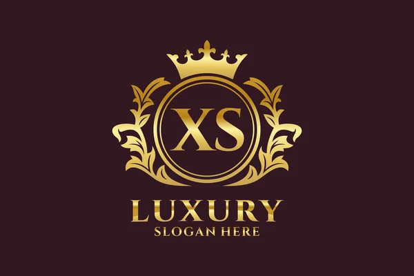 Letter Royal Luxury Logo Template Vector Art Για Πολυτελή Branding — Διανυσματικό Αρχείο