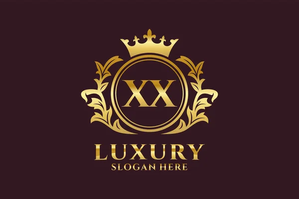 Буква Royal Luxury Logo Шаблон Векторном Искусстве Роскошных Брендинговых Проектов — стоковый вектор