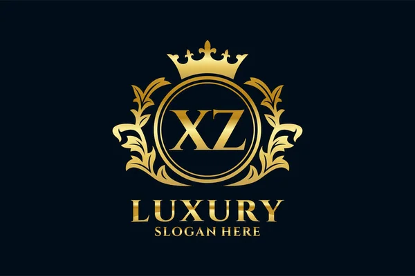 Xz字母皇家豪华标志模板在矢量艺术中的豪华品牌项目和其他矢量插图 — 图库矢量图片