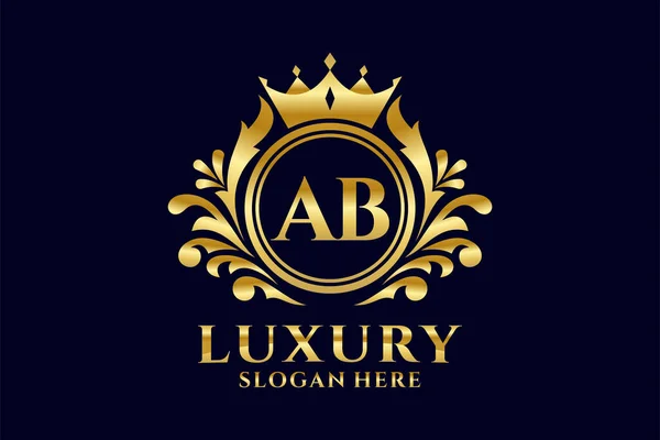 Letter Royal Luxury Logo Template Vector Art Για Πολυτελή Branding — Διανυσματικό Αρχείο