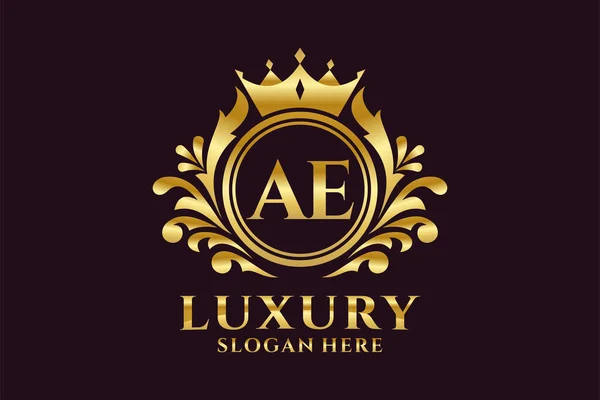 Letter Royal Luxury Logo Template Vector Art Για Πολυτελή Branding — Διανυσματικό Αρχείο