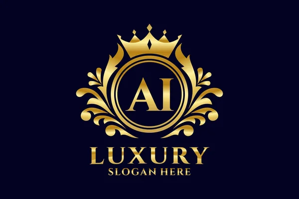 Шаблон Логотипа Letter Royal Luxury Векторном Искусстве Роскошных Проектов Брендинга — стоковый вектор