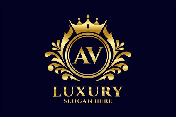 Carta Royal Luxury Logo Template Vector Art Luxurious Branding Projects — Vetor de Stock