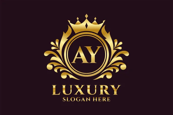 Letter Royal Luxury Logo Template Vector Art Luxurious Branding Projects —  Vetores de Stock