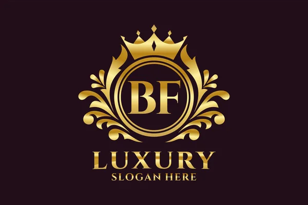 Levél Royal Luxury Logo Sablon Vektorművészet Luxus Márka Projektek Más — Stock Vector