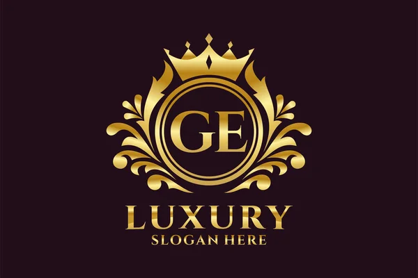 Letter Royal Luxury Logo Template Vector Art Luxurious Branding Projects — Stock Vector