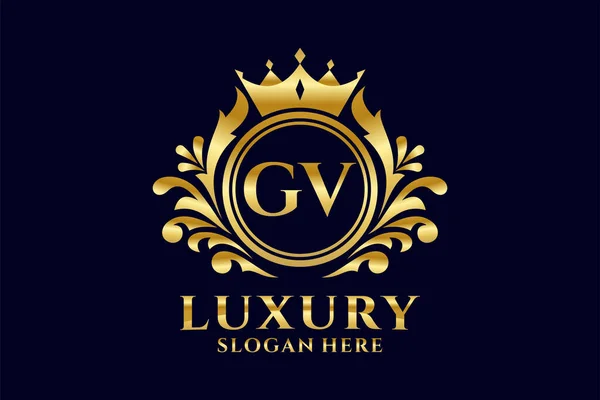 Letter Royal Luxury Logo Template Vector Art Luxurious Branding Projects — Stock Vector