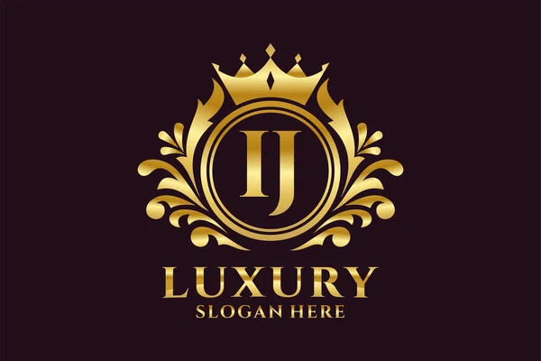 Letter Royal Luxury Logo Template Vector Art Voor Luxe Branding — Stockvector