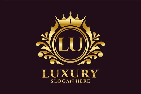 List Royal Luxury Logo Szablon Sztuce Wektorowej Dla Luksusowych Projektów — Wektor stockowy