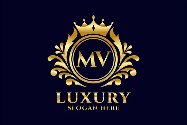 Carta Royal Luxury Logo Template Arte Vetorial Para Projetos Branding — Vetor de Stock