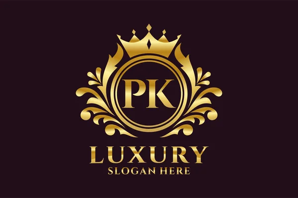 Pkletter Royal Luxury Logo模板 用于豪华品牌项目的矢量艺术和其他矢量插图 — 图库矢量图片