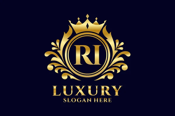 Letter Royal Luxury Logo Template Vector Art Luxurious Branding Projects — Stock Vector