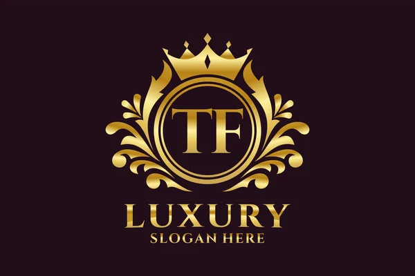 Letter Royal Luxury Logo Template Vector Art Για Πολυτελή Branding — Διανυσματικό Αρχείο