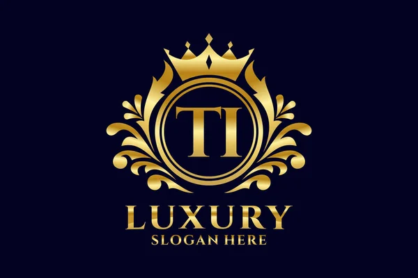 Letter Royal Luxury Logo Template Vector Art Luxurious Branding Projects — Stock Vector