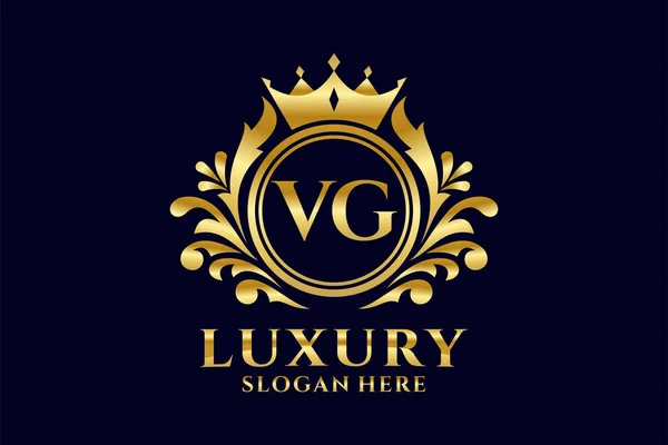 Plantilla Letter Royal Luxury Logo Arte Vectorial Para Lujosos Proyectos — Vector de stock