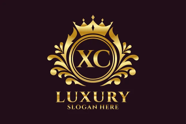 Levél Royal Luxury Logo Sablon Vektorművészet Luxus Márka Projektek Más — Stock Vector