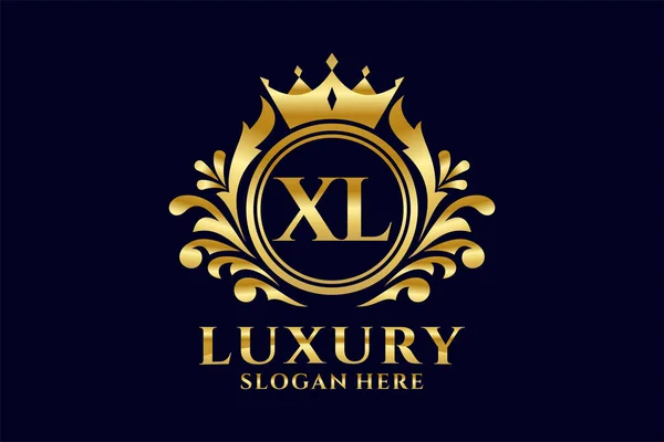 Letter Royal Luxury Logo Template Vector Art Luxurious Branding Projects —  Vetores de Stock