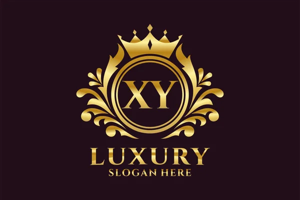 Letter Royal Luxury Logo Sablon Vektorművészetben Luxusmárkás Projektekhez Más Vektoros — Stock Vector