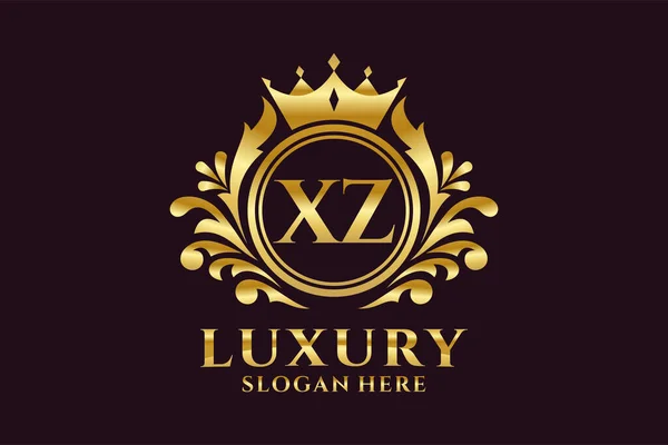 Лист Royal Luxury Logo Шаблон Векторному Мистецтві Розкішних Проектів Брендингу — стоковий вектор