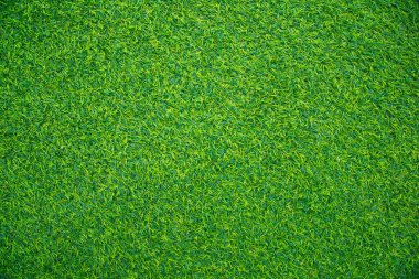 Açık hava sporları ve sporla ilgili işler için tasarlanmış yapay çimenlerin yeşil duvarı ve yeşil arka planı.