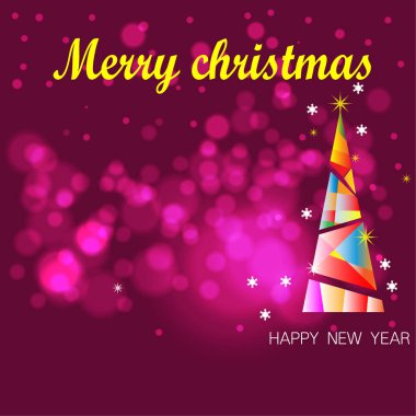 Afiş, el ilanı ve selamlama için Mutlu Yıllar vektör illüstrasyonları