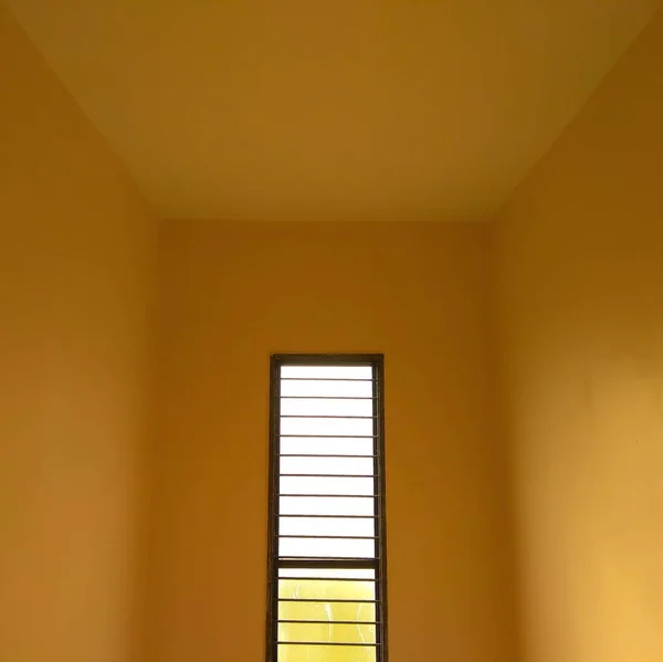 Window Blue Wall — стоковое фото